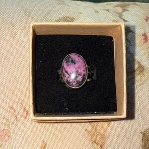 Pink Sterling Ring